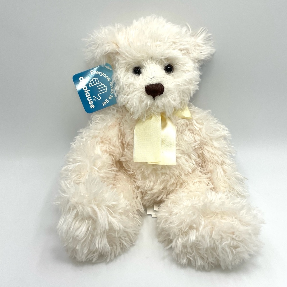 Russ Berrie Fuzzy Polar Bear Plush 2019